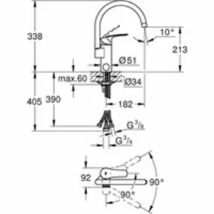 Смеситель для кухни GROHE Eurosmart, хром (31786001) Смеситель для кухни GROHE Eurosmart, хром (31786001)
