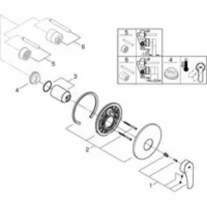 Внешняя часть смесителя для душа GROHE Eurosmart, хром (19451003) Внешняя часть смесителя для душа GROHE Eurosmart, хром (19451003)