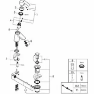 Смеситель для раковины GROHE Eurosmart, S-Size, хром (32926002) Смеситель для раковины GROHE Eurosmart, S-Size, хром (32926002)