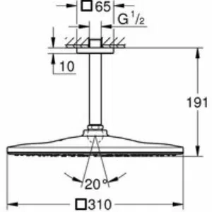 Верхний душ GROHE Rainshower Mono 310 Cube, 9,5 л/мин, 1 режим, 142 мм, теплый закат матовый (26566DL0) Верхний душ GROHE Rainshower Mono 310 Cube, 9,5 л/мин, 1 режим, 142 мм, теплый закат матовый (26566DL0)