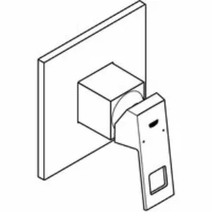Внешняя часть смесителя для душа GROHE Eurocube, темный графит матовый (24061AL0) Внешняя часть смесителя для душа GROHE Eurocube, темный графит матовый (24061AL0)