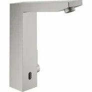 Смеситель для раковины GROHE Eurocube E инфракрасный, с регулировкой температуры, питание от батареи 6V, суперсталь (36441DC0)