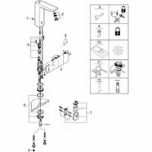 Смеситель для раковины GROHE Eurocube E инфракрасный, с регулировкой температуры, питание от батареи 6V, суперсталь (36441DC0) Смеситель для раковины GROHE Eurocube E инфракрасный, с регулировкой температуры, питание от батареи 6V, суперсталь (36441DC0)