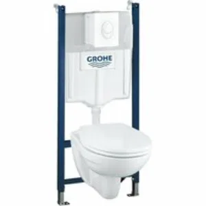 Комплект инсталляции GROHE Solido Compact 4 в 1 с подвесным унитазом Lecico Perth и панелью смыва Skate Air (39117000) Комплект инсталляции GROHE Solido Compact 4 в 1 с подвесным унитазом Lecico Perth и панелью смыва Skate Air (39117000)