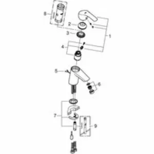 Смеситель для раковины GROHE Eurosmart с цепочкой, хром (33188002) Смеситель для раковины GROHE Eurosmart с цепочкой, хром (33188002)