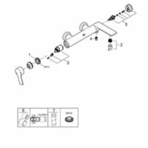 Смеситель для ванны GROHE Allure, хром (32826001) Смеситель для ванны GROHE Allure, хром (32826001)
