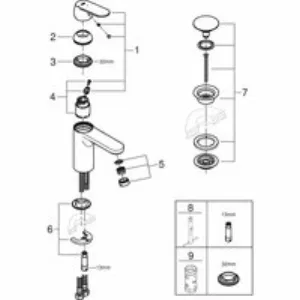 Смеситель для раковины GROHE Eurosmart Cosmopolitan, M-size, хром (23928000) Смеситель для раковины GROHE Eurosmart Cosmopolitan, M-size, хром (23928000)