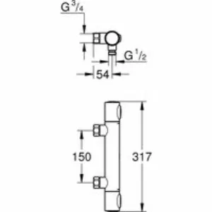 Термостат для душа GROHE Grohtherm 500, хром (34794000) Термостат для душа GROHE Grohtherm 500, хром (34794000)