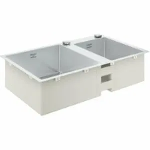 Мойка из нержавеющей стали GROHE K700 с 2 чашами, 860 x 500 мм, хром (31855SD0) Мойка из нержавеющей стали GROHE K700 с 2 чашами, 860 x 500 мм, хром (31855SD0)