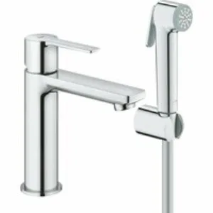 Смеситель для раковины GROHE Lineare S-size с душевым гарнитуром, хром (24190000) Смеситель для раковины GROHE Lineare S-size с душевым гарнитуром, хром (24190000)