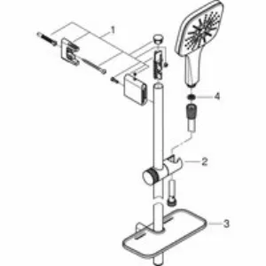Душевой гарнитур GROHE Rainshower SmartActive 130 Cube, 3 вида струй, никель матовый (26585EN0) Душевой гарнитур GROHE Rainshower SmartActive 130 Cube, 3 вида струй, никель матовый (26585EN0)