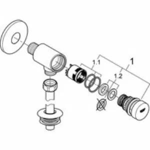 Смывное устройство для писсуара GROHE Rondo, хром (37396000) Смывное устройство для писсуара GROHE Rondo, хром (37396000)
