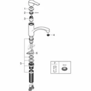 Смеситель для кухни GROHE Start с низким изливом, суперсталь (32441DC2) Смеситель для кухни GROHE Start с низким изливом, суперсталь (32441DC2)