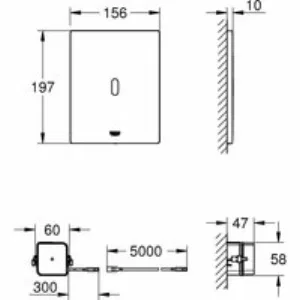 Панель смыва для унитаза GROHE Tectron Bau E инфракрасная, питание от сети 230V, альпин-белый (39881SH0) Панель смыва для унитаза GROHE Tectron Bau E инфракрасная, питание от сети 230V, альпин-белый (39881SH0)