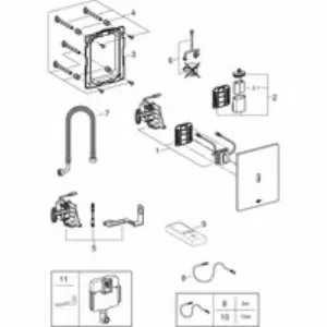 Панель смыва для унитаза GROHE Tectron Bau E инфракрасная, питание от батареи 6V, альпин-белый (39882SH0) Панель смыва для унитаза GROHE Tectron Bau E инфракрасная, питание от батареи 6V, альпин-белый (39882SH0)