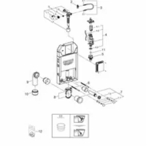 Инсталляционный комплект для унитаза GROHE Uniset slim (39683000) Инсталляционный комплект для унитаза GROHE Uniset slim (39683000)