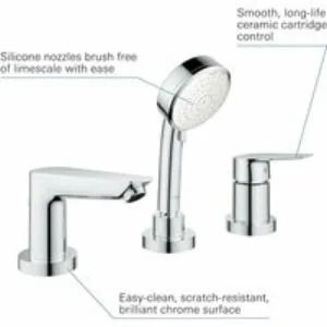 Смеситель для ванны GROHE BauEdge, хром (2511710A) Смеситель для ванны GROHE BauEdge, хром (2511710A)