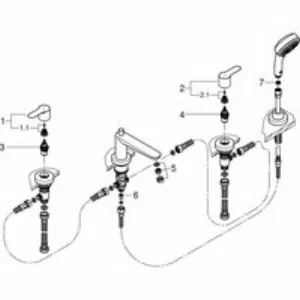Смеситель для ванны GROHE BauEdge, хром (2512000A) Смеситель для ванны GROHE BauEdge, хром (2512000A)