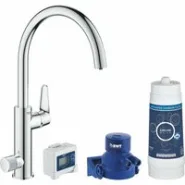 Смеситель для кухонной мойки GROHE Blue Pure BauCurve с функцией фильтрации, с фильтром в комплекте, хром (30385000)