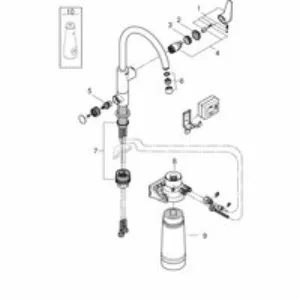 Смеситель для кухонной мойки GROHE Blue Pure BauCurve с функцией фильтрации, с фильтром в комплекте, хром (30385000) Смеситель для кухонной мойки GROHE Blue Pure BauCurve с функцией фильтрации, с фильтром в комплекте, хром (30385000)