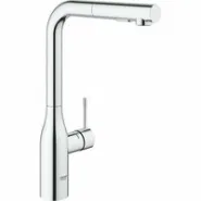 Смеситель для кухонной мойки GROHE Accent с вытяжным L-образным изливом с аэратором, хром (30432000)