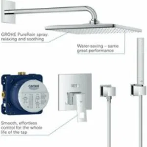 Душевая система GROHE Eurocube со смесителем для душа, хром (25238000) Душевая система GROHE Eurocube со смесителем для душа, хром (25238000)