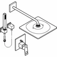 Душевая система GROHE Eurocube со смесителем для душа, хром (25238000)