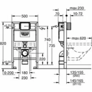 Система инсталляции для унитаза GROHE Rapid SL, с монтажными уголками, 0.82 м (38948000) Система инсталляции для унитаза GROHE Rapid SL, с монтажными уголками, 0.82 м (38948000)