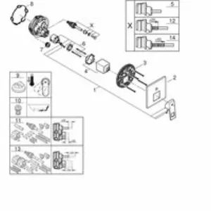 Душевая система GROHE Eurocube, с верхним душем Tempesta 250 Cube, хром (25239000) Душевая система GROHE Eurocube, с верхним душем Tempesta 250 Cube, хром (25239000)