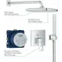 Душевая система GROHE Eurocube, с верхним душем Tempesta 250 Cube, хром (25239000) Душевая система GROHE Eurocube, с верхним душем Tempesta 250 Cube, хром (25239000)