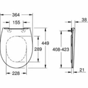 Сиденье для унитаза GROHE Bau Ceramic, с микролифтом, альпин-белый (39923000) Сиденье для унитаза GROHE Bau Ceramic, с микролифтом, альпин-белый (39923000)