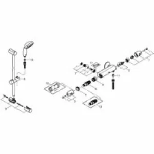 Термостат для душа GROHE Grohtherm 1000 с душевым гарнитуром, хром (34819004) Термостат для душа GROHE Grohtherm 1000 с душевым гарнитуром, хром (34819004)