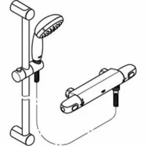 Термостат для душа GROHE Grohtherm 1000 с душевым гарнитуром, хром (34819004) Термостат для душа GROHE Grohtherm 1000 с душевым гарнитуром, хром (34819004)