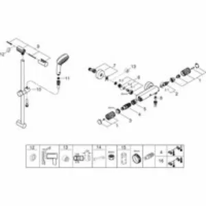 Термостат для душа GROHE Grohtherm 1000 Performance с душевым гарнитуром, хром (34834000) Термостат для душа GROHE Grohtherm 1000 Performance с душевым гарнитуром, хром (34834000)