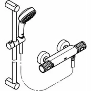 Термостат для душа GROHE Grohtherm 1000 Performance с душевым гарнитуром, хром (34834000) Термостат для душа GROHE Grohtherm 1000 Performance с душевым гарнитуром, хром (34834000)