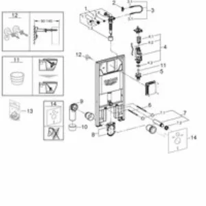Система инсталляции для унитаза GROHE Rapid SL ширина 0,5 м (1,13 м) (39687000) Система инсталляции для унитаза GROHE Rapid SL ширина 0,5 м (1,13 м) (39687000)