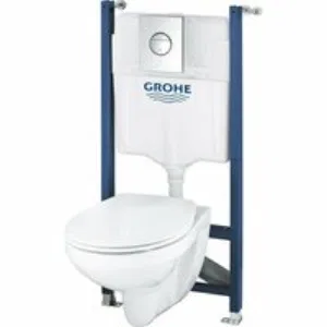Комплект инсталляции GROHE Solido 4 в 1 с подвесным унитазом и сиденьем (39498000) Комплект инсталляции GROHE Solido 4 в 1 с подвесным унитазом и сиденьем (39498000)