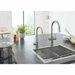 Смеситель для кухонной мойки GROHE Blue Home с системой фильтрации, охлаждения и газирования воды, Wi-Fi, суперсталь (31541DC0) Смеситель для кухонной мойки GROHE Blue Home с системой фильтрации, охлаждения и газирования воды, Wi-Fi, суперсталь (31541DC0)