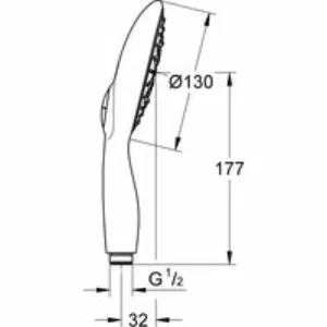 Ручной душ GROHE Vitalio Rain, 4 режима, хром/черный (26107000) Ручной душ GROHE Vitalio Rain, 4 режима, хром/черный (26107000)