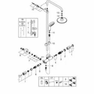 Душевая система GROHE Vitalio Start System 160 с термостатом для душа, хром (27960000) Душевая система GROHE Vitalio Start System 160 с термостатом для душа, хром (27960000)