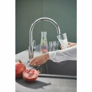 Смеситель для кухонной мойки GROHE Blue Pure BauCurve с функцией фильтрации, с фильтром в комплекте, хром (119709) Смеситель для кухонной мойки GROHE Blue Pure BauCurve с функцией фильтрации, с фильтром в комплекте, хром (119709)