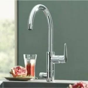 Смеситель для кухонной мойки GROHE Blue Pure BauCurve с функцией фильтрации, с фильтром в комплекте, хром (119709) Смеситель для кухонной мойки GROHE Blue Pure BauCurve с функцией фильтрации, с фильтром в комплекте, хром (119709)
