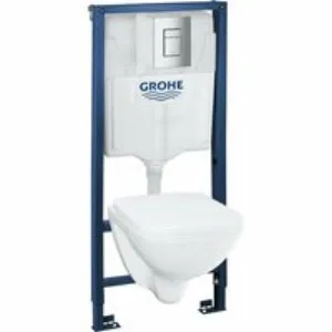 Комплект инсталляции GROHE Solido 4 в 1 с подвесным унитазом Lecico и сиденьем (39467000) Комплект инсталляции GROHE Solido 4 в 1 с подвесным унитазом Lecico и сиденьем (39467000)