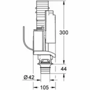Смывной клапан GROHE для GD2 (38736000) Смывной клапан GROHE для GD2 (38736000)