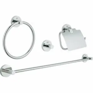 Набор аксессуаров GROHE Essentials (4 предмета), хром (40776001) Набор аксессуаров GROHE Essentials (4 предмета), хром (40776001)