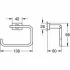 Держатель для туалетной бумаги GROHE Essentials Cube без крышки, хром (40507001) Держатель для туалетной бумаги GROHE Essentials Cube без крышки, хром (40507001)