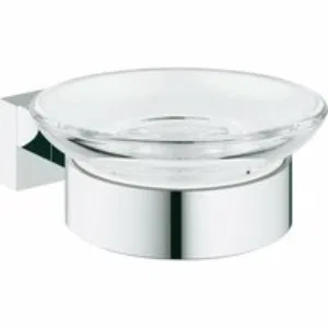 Мыльница с держателем GROHE Essentials Cube, хром (40754001) Мыльница с держателем GROHE Essentials Cube, хром (40754001)