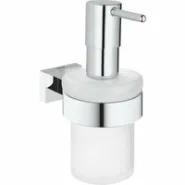 Дозатор жидкого мыла с держателем GROHE Essentials Cube, хром (40756001)