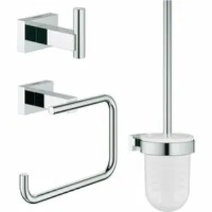 Набор аксессуаров 3 в 1, GROHE Essentials Cube, хром, (40757001) Набор аксессуаров 3 в 1, GROHE Essentials Cube, хром, (40757001)