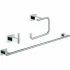 Набор аксессуаров GROHE Essentials Cube (3 предмета), хром (40777001) Набор аксессуаров GROHE Essentials Cube (3 предмета), хром (40777001)